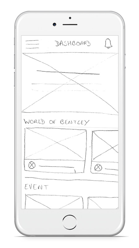 Wireframe application Bentley Network
