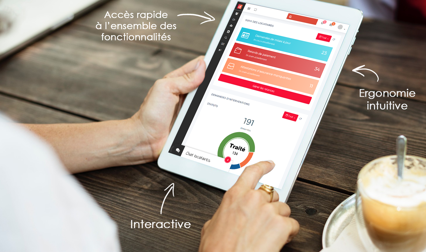 ActiLoc tablette mock-up extranet transports